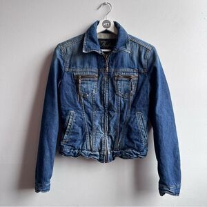 Y2K Replay Padded Zip Jean Jacket